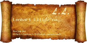 Lenhart Liliána névjegykártya